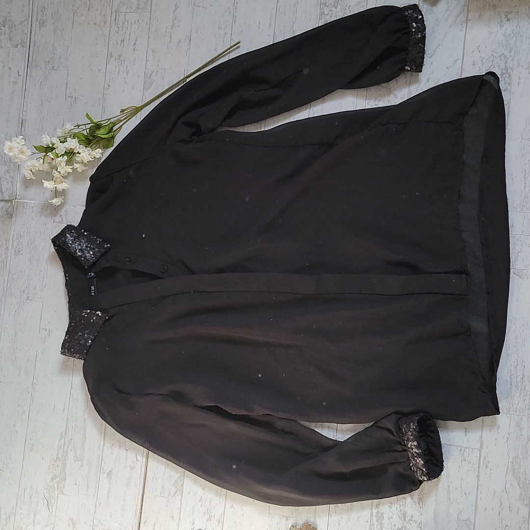 Apt 9 Sequin Button Up. Small